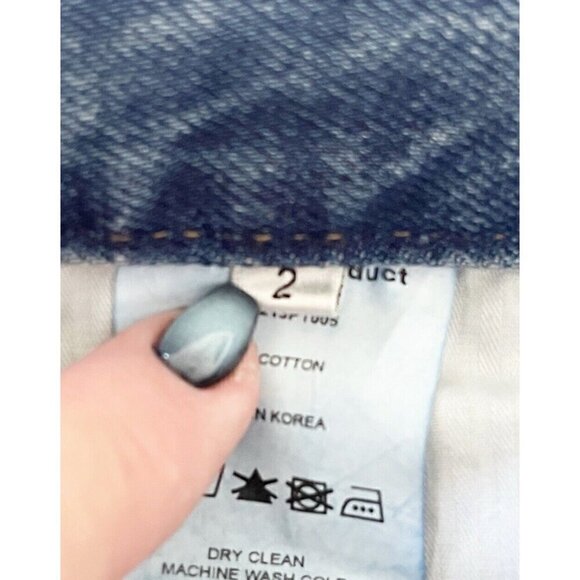 TheOpen Product Women Sz 2 (28) Distressed Straight Leg Jeans - Picture 5 of 9